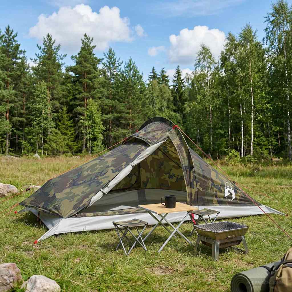 Vidaxl backpacking tent 4-persoons camouflage