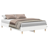 Vidaxl bedframe wit 137 x 190 cm bewerkt hout