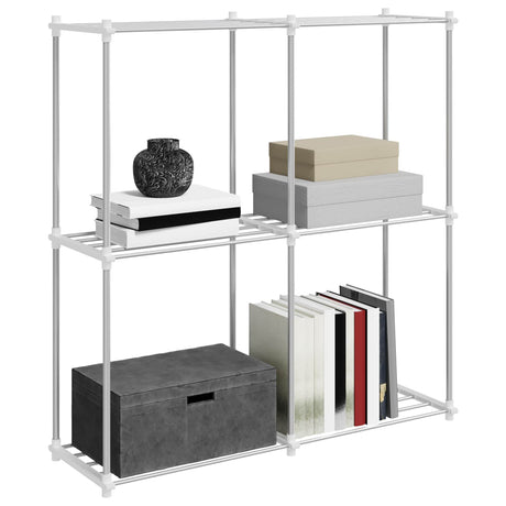 Vidaxl buisvormige plank met opslag wit 86 x 27 x 90 cm aluminium