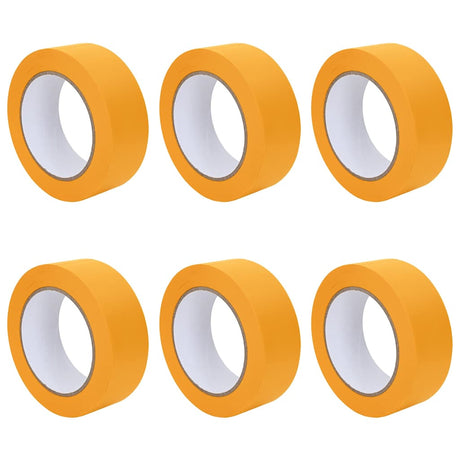 Vidaxl verf maskertapes 6 st geel 38mm x 50m papier