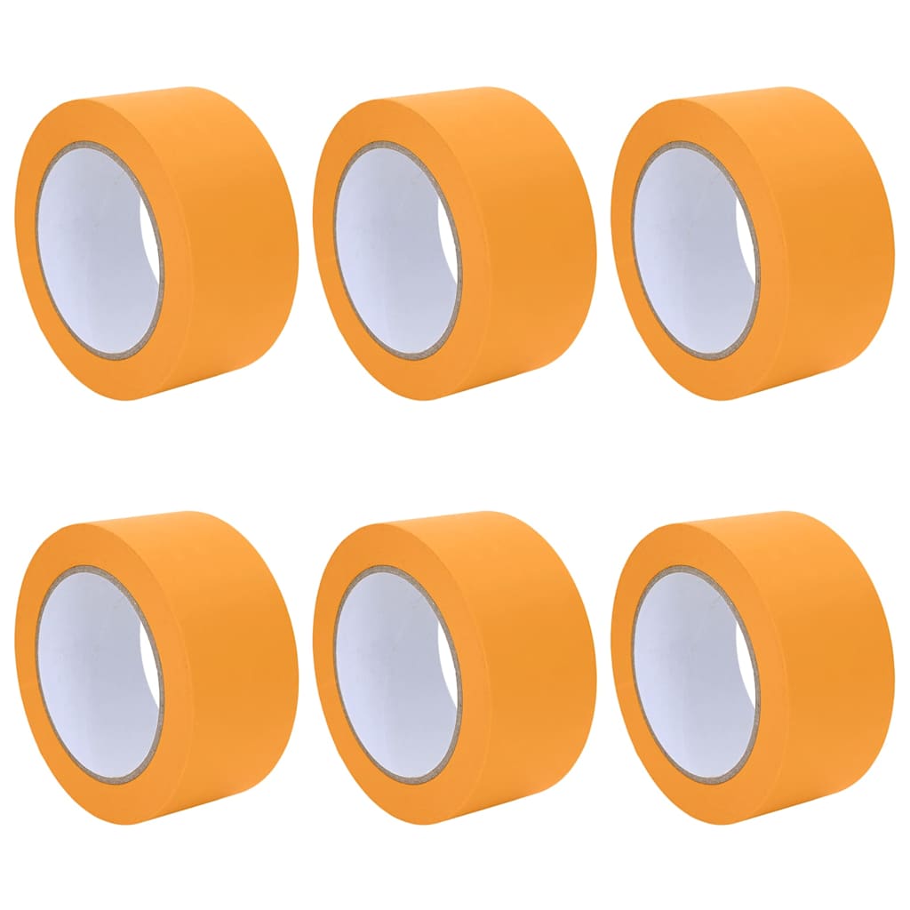 Vidaxl verf maskertapes 6 st geel 50mm x 50m papier