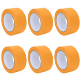Vidaxl verf maskertapes 6 st geel 50mm x 50m papier