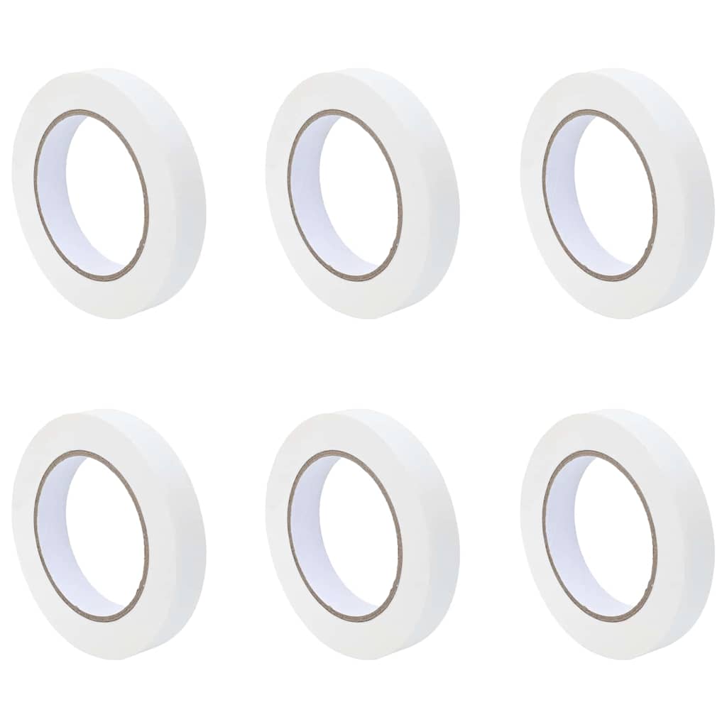 Vidaxl verf maskertapes 6 st wit 19mm x 50m papier