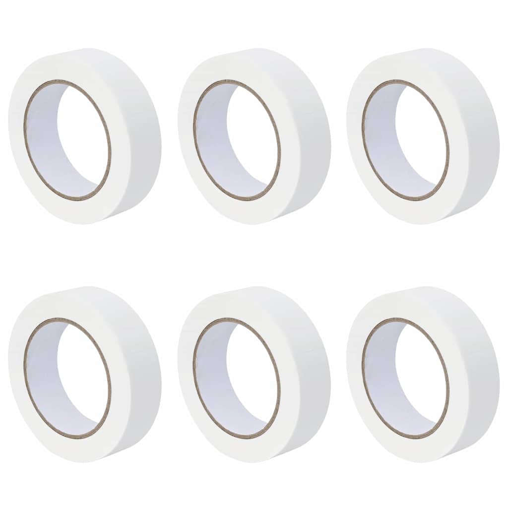 Vidaxl verf maskertapes 6 st wit 30mm x 50m papier
