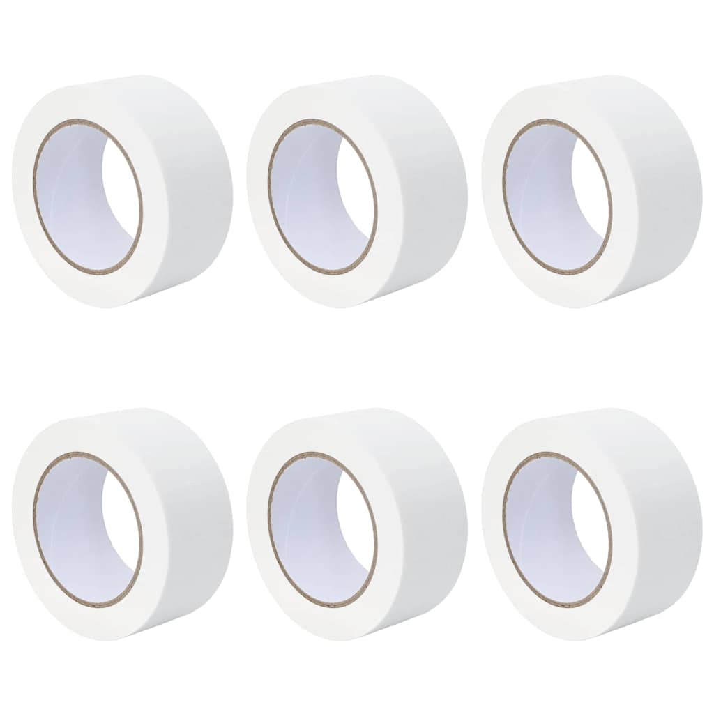 Vidaxl verf maskertapes 6 st wit 50mm x 50m papier