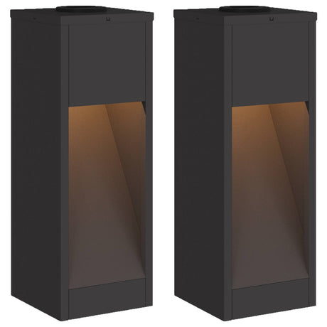 Vidaxl zonne led padverlichting 2 st warmwit 18 x 18 x 50 cm