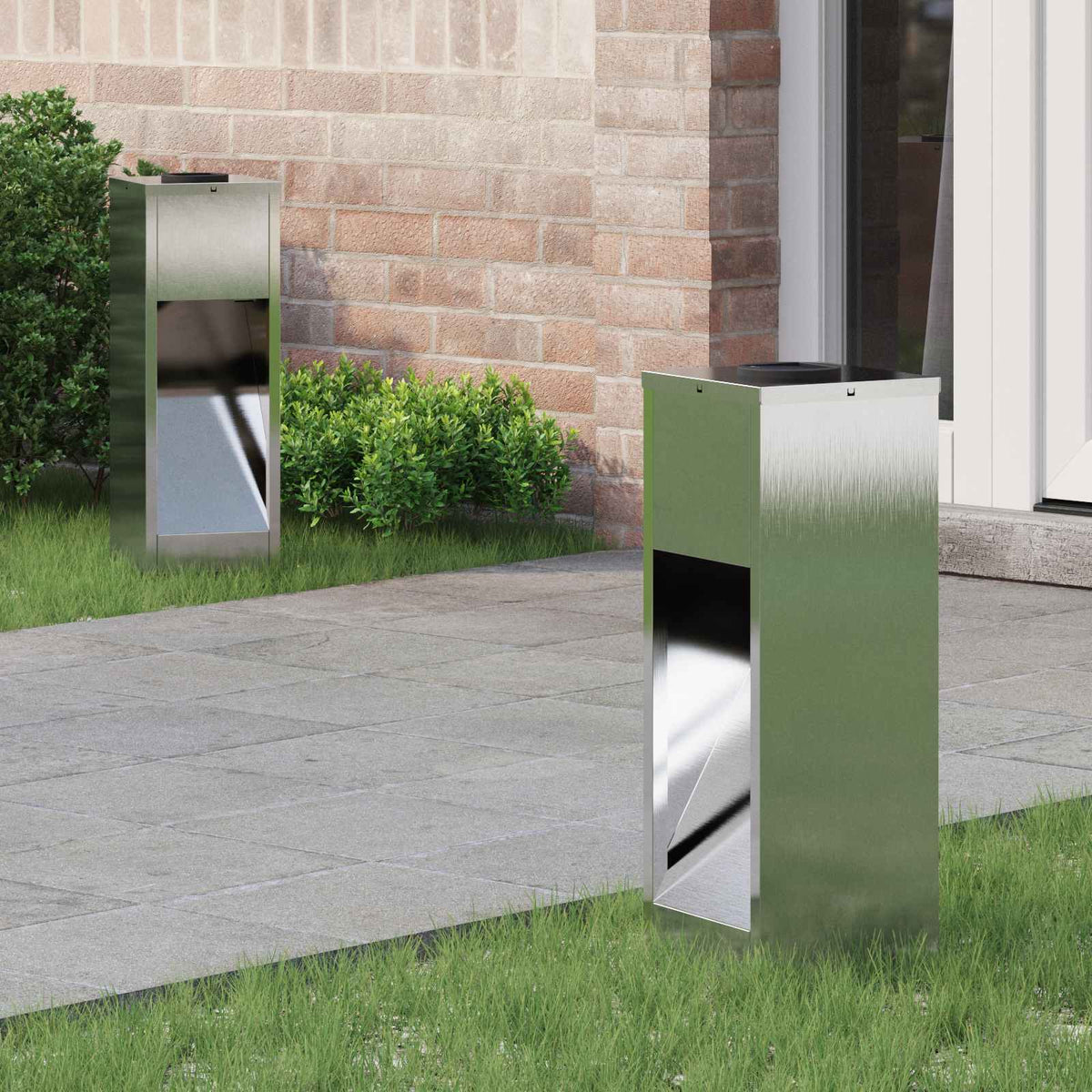 Vidaxl zonne led padverlichting 2 st warmwit 18 x 18 x 50 cm