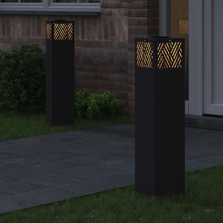Vidaxl solar led pad licht 2 st warmwit 18 x 18 x 80 cm