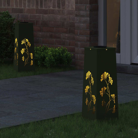 Vidaxl solar led pad licht 2 st warmwit 18 x 18 x 50 cm