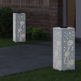 Vidaxl solar led pad licht 2 st warmwit 18 x 18 x 50 cm