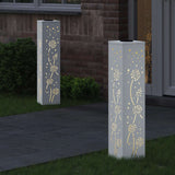 Vidaxl solar led pad licht 2 st warmwit 18 x 18 x 80 cm