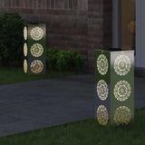 Vidaxl solar led pad licht 2 st warmwit 18 x 18 x 50 cm