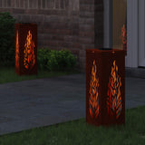 Vidaxl solar led pad licht 2 st warmwit 18 x 18 x 50 cm