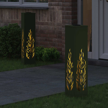 Vidaxl solar led pad licht 2 st warmwit 18 x 18 x 80 cm