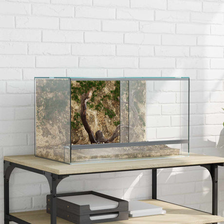 Vidaxl terrarium met opslag transparant 50 x 30 x 30 cm glas