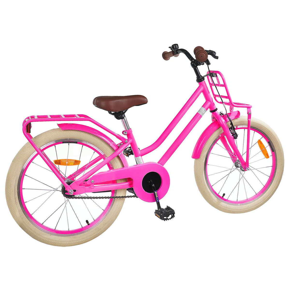 Vidaxl kinderfiets 20 inch voor 6-11 jaar oud donkerroze