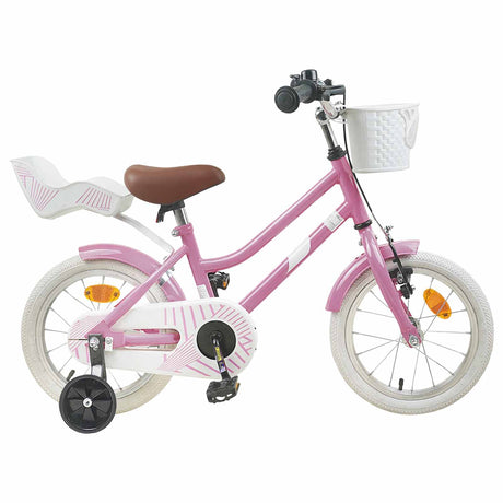 Vidaxl kinderfiets 14 inch voor 3-5 jaar oud lichtroze