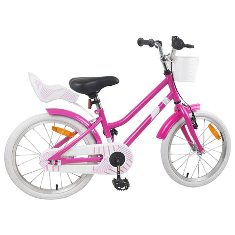 Vidaxl kinderfiets 18 inch voor 5-7 jaar donkerroze