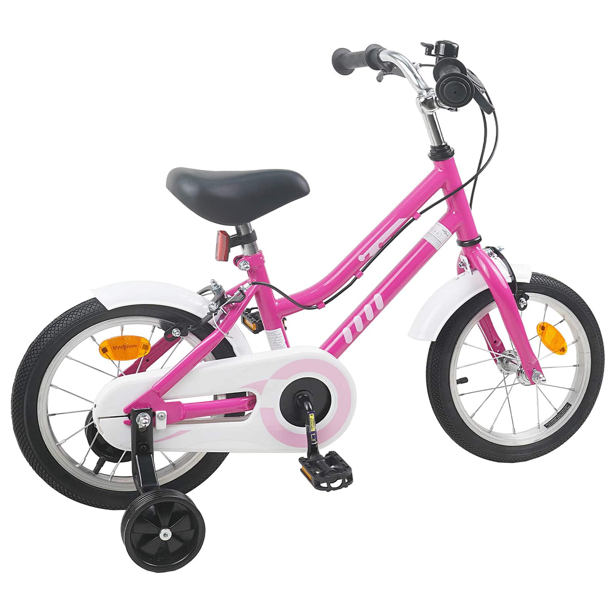 Vidaxl kinderfiets 16 inch voor 4-6 jaar oud roze wit