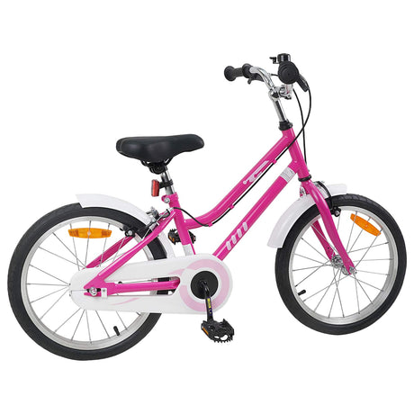 Vidaxl kinderfiets 18 inch voor 5-7 jaar roze wit