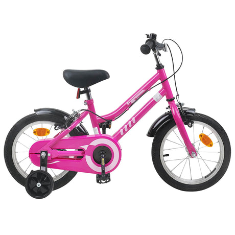 Vidaxl kinderfiets 14 inch voor 3-5 jaar oud roze zwart