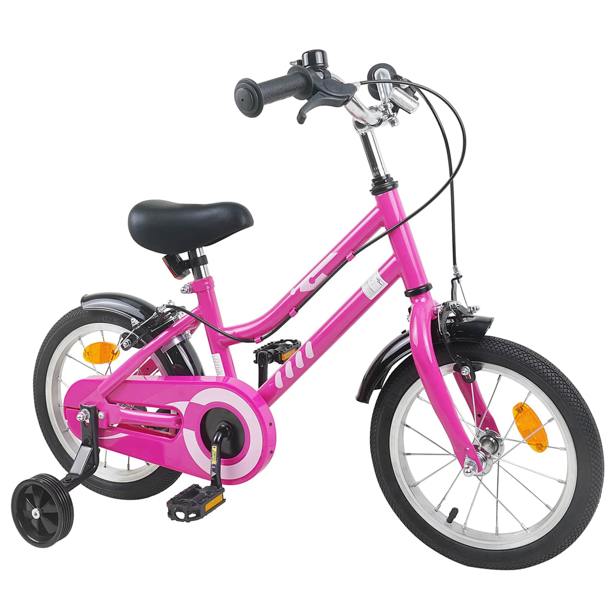 Vidaxl kinderfiets 16 inch voor 4-6 jaar oud roze zwart