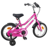 Vidaxl kinderfiets 16 inch voor 4-6 jaar oud roze zwart