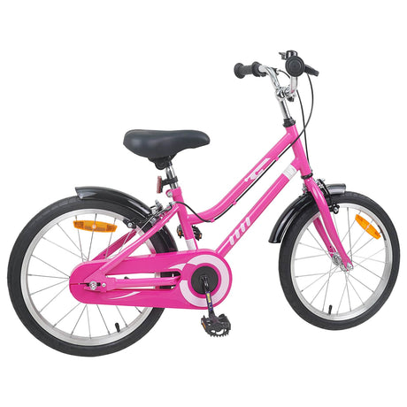 Vidaxl kinderfiets 18 inch voor 5-7 jaar roze zwart