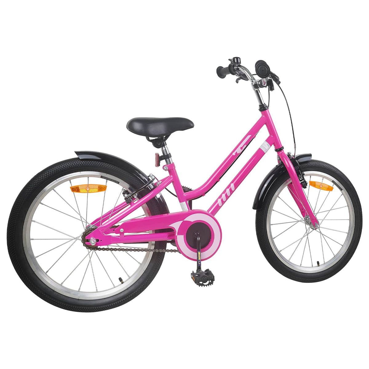 Vidaxl kinderfiets 20 inch voor 6-11 jaar oud roze zwart