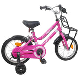 Vidaxl kinderfiets 12 inch voor 2-4 jaar oud roze en zwart