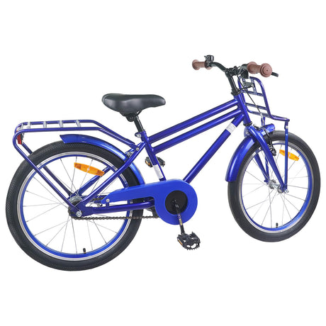 Vidaxl kinderfiets 18 inch voor 5-7 jaar donkerblauw