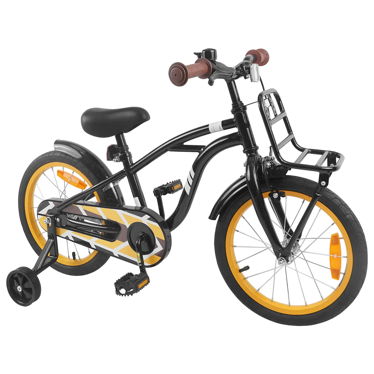 Vidaxl kinderfiets 16 inch voor 4-6 jaar oud zwart