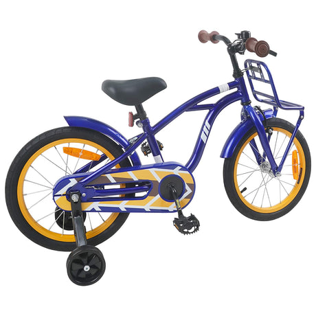 Vidaxl kinderfiets 16 inch voor 4-6 jaar oud donkerblauw