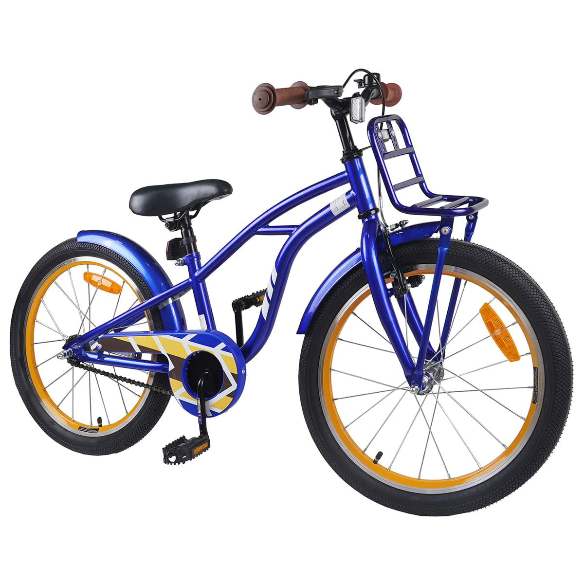 Vidaxl kinderfiets 18 inch voor 5-7 jaar donkerblauw