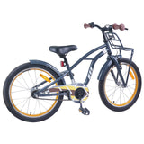 Vidaxl kinderfiets 22 inch voor 7-12 jaar oud donkergrijs