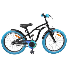 Vidaxl kinderfiets 22 inch voor 7-12 jaar oud zwart