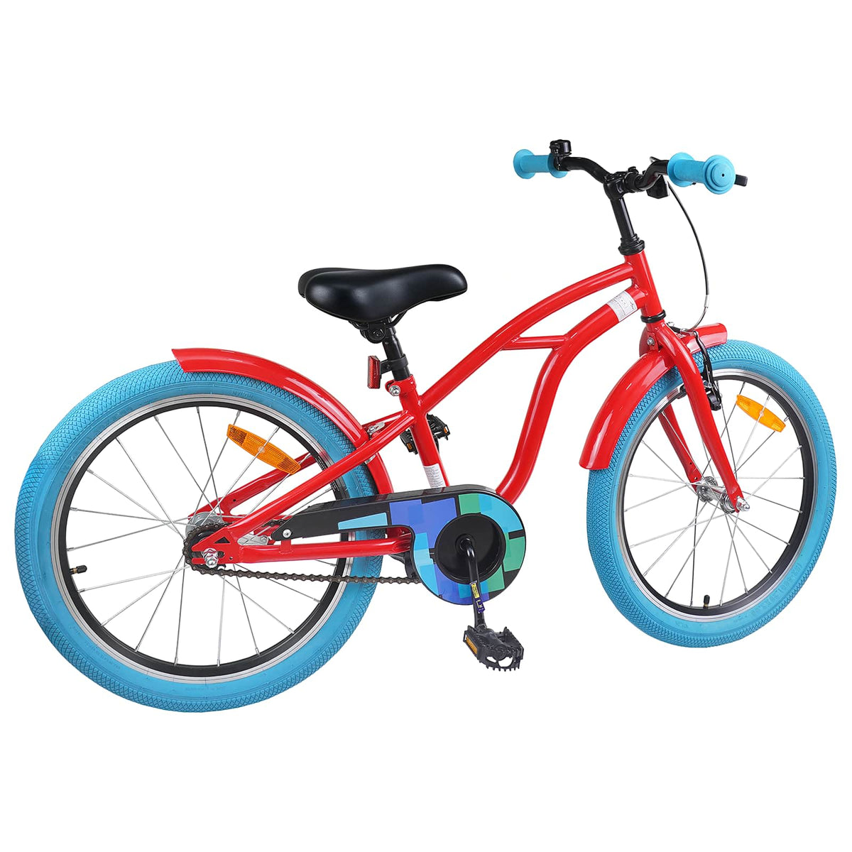 Vidaxl kinderfiets 18 inch voor 5-7 jaar rood