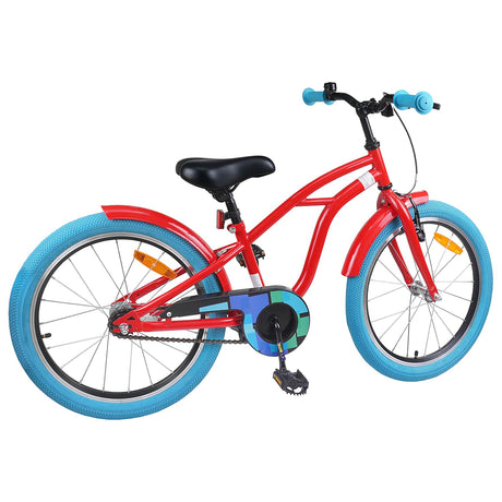 Vidaxl kinderfiets 22 inch voor 7-12 jaar oud rood