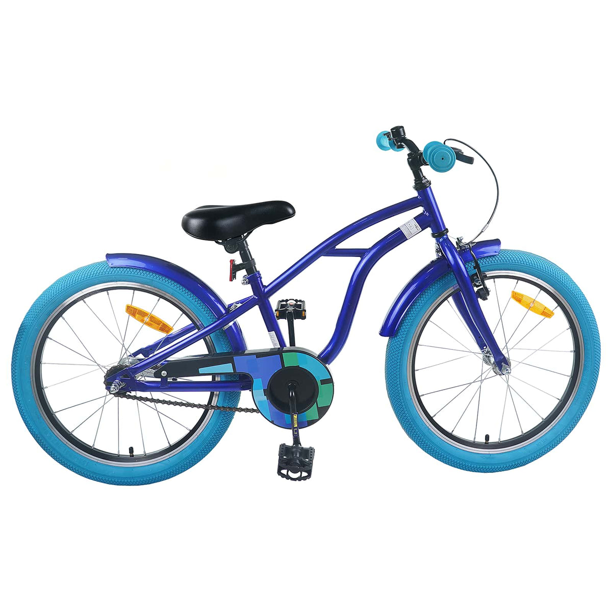Vidaxl kinderfiets 22 inch voor 7-12 jaar oud donkerblauw