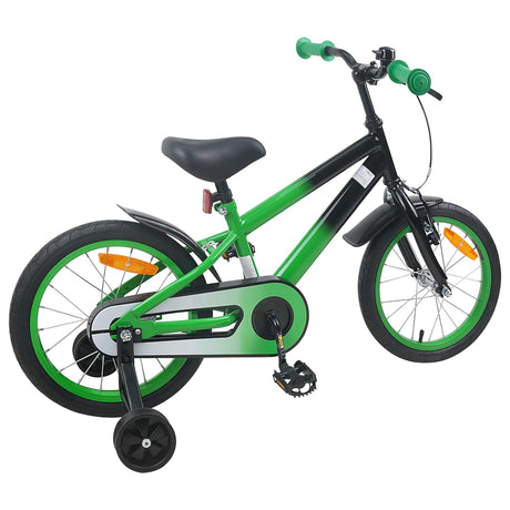 Vidaxl kinderfiets 16 inch voor 4-6 jaar oud groen zwart