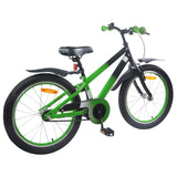Vidaxl kinderfiets 18 inch voor 5-7 jaar groen zwart