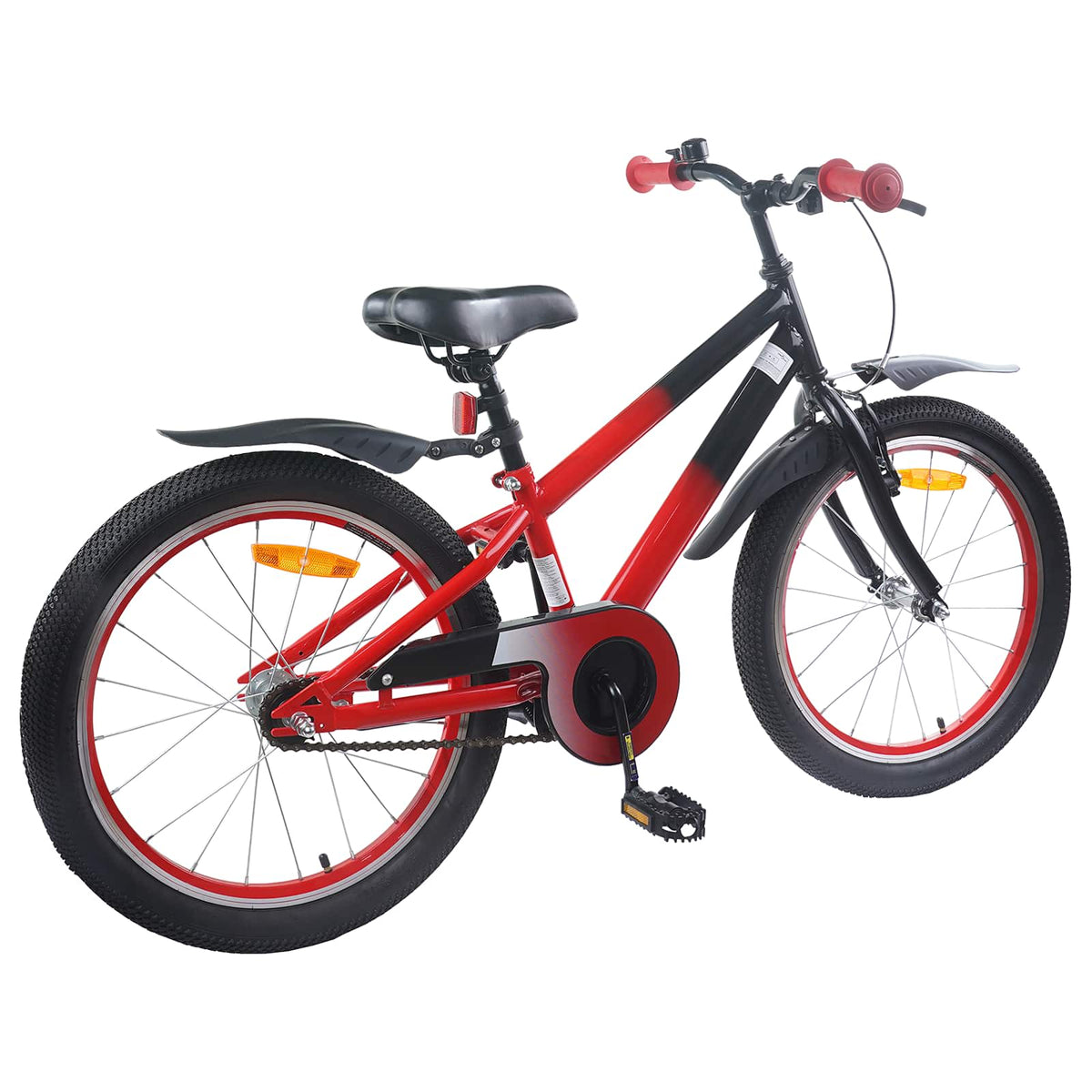 Vidaxl kinderfiets 20 inch voor 6-11 jaar oud rood en zwart