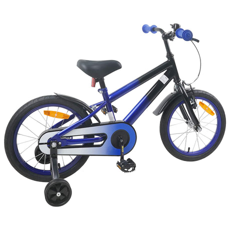 Vidaxl kinderfiets 16 inch voor 4-6 jaar oud blauw zwart
