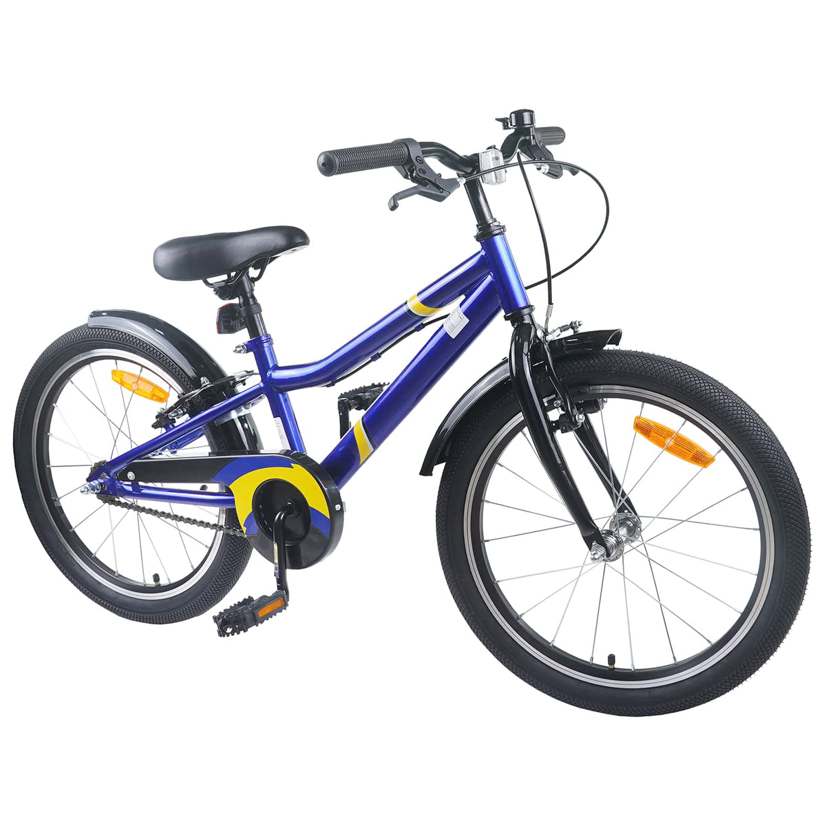 Vidaxl kinderfiets 18 inch voor 5-7 jaar blauw zwart