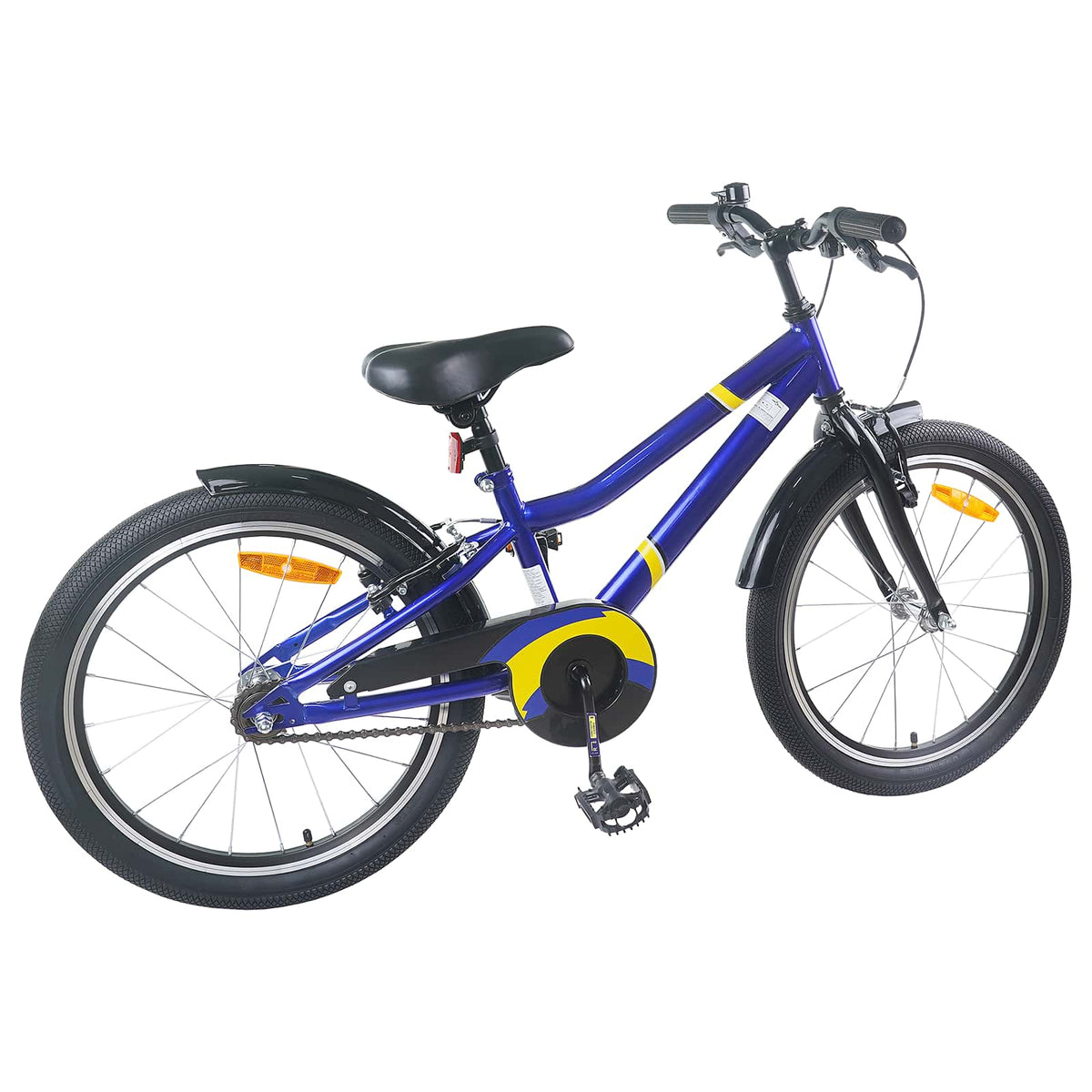 Vidaxl kinderfiets 24 inch voor 8-12 jaar oud blauw zwart