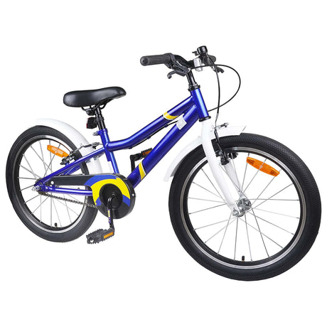 Vidaxl kinderfiets 24 inch voor 8-12 jaar oud blauw wit