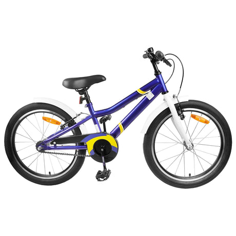 Vidaxl kinderfiets 24 inch voor 8-12 jaar oud blauw wit