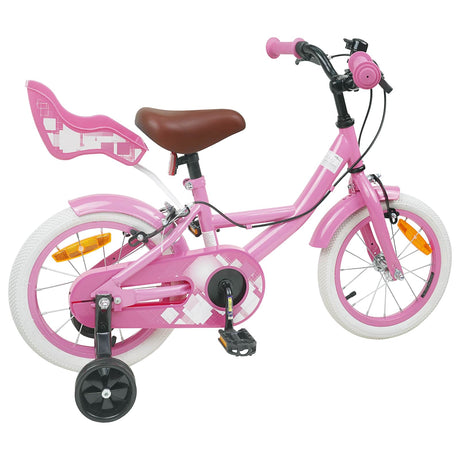 Vidaxl kinderfiets 16 inch voor 4-6 jaar oud lichtroze