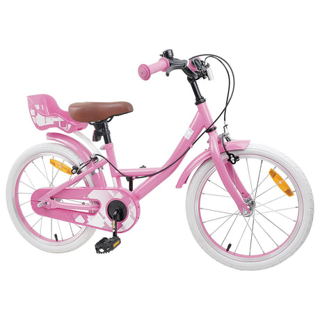 Vidaxl kinderfiets 18 inch voor 5-7 jaar lichtroze