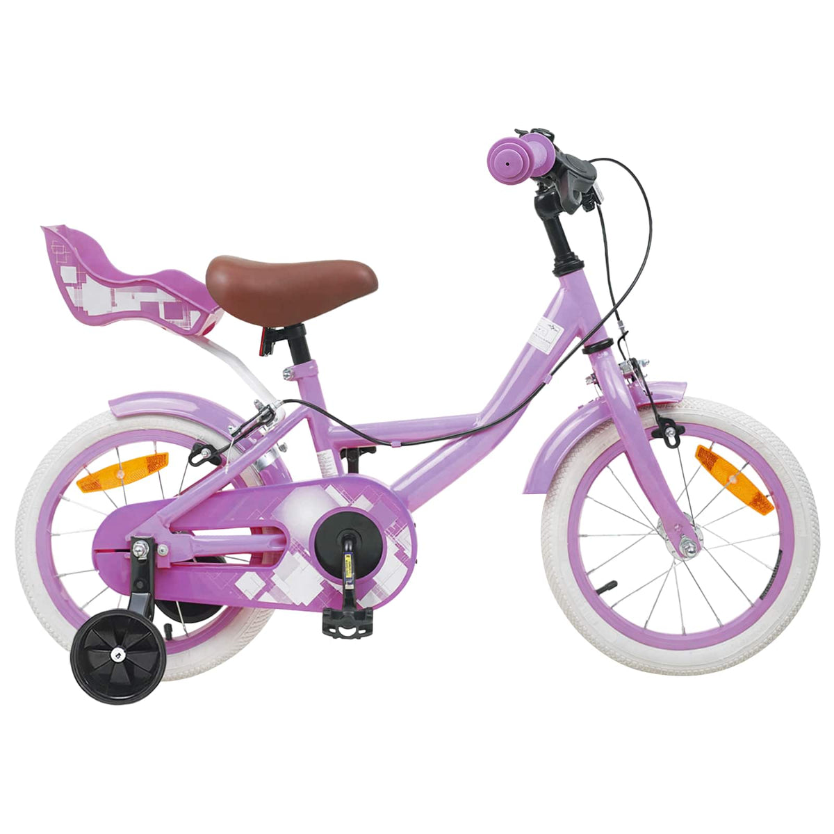 Vidaxl kinderfiets 14 inch voor 3-5 jaar oud paars